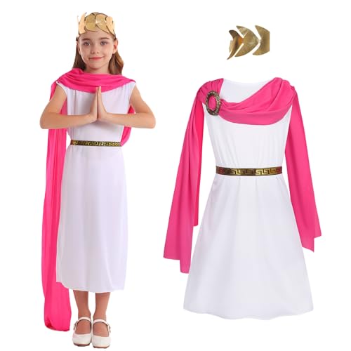 KumSoomliy Greek Costume for Girls Roman Outfits Kids Fancy Dress Age 5-6Y
