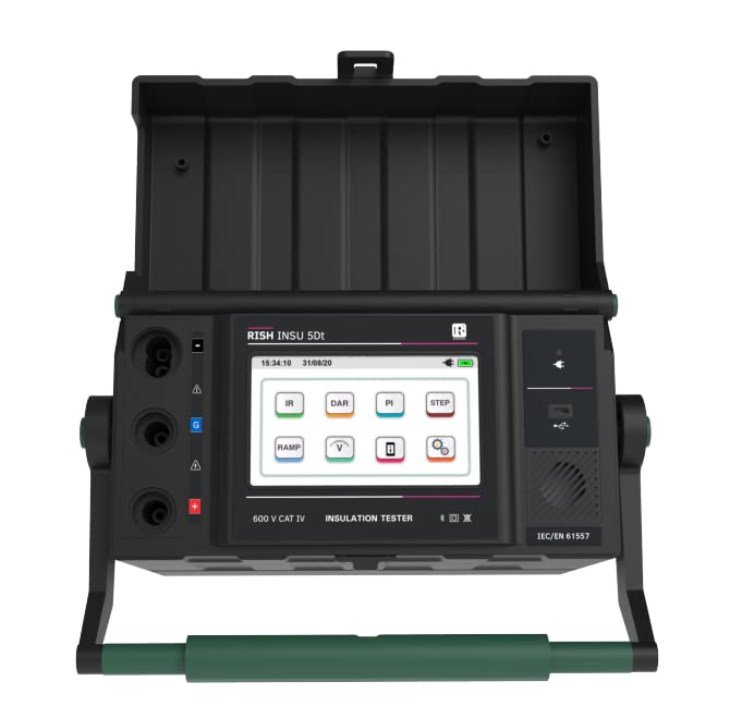 Image of RISH INSU 5DT 5KV Bench Top Digital Insulation Tester, with TFT Touch Screen, with PI, DAR, Step voltage & Ramp Test