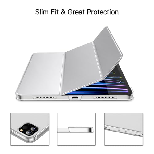 Image of JETech Cover Case for iPad Pro 11-Inch, 2022 /2021 /2020 /2018 Model (4th /3rd /2nd /1st Generation), Compatible with Pencil, Cover Auto Wake /Sleep (Silver)