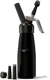 Professional Cream Whipper – 500ml Aluminum Cream Dispenser with Silicon...