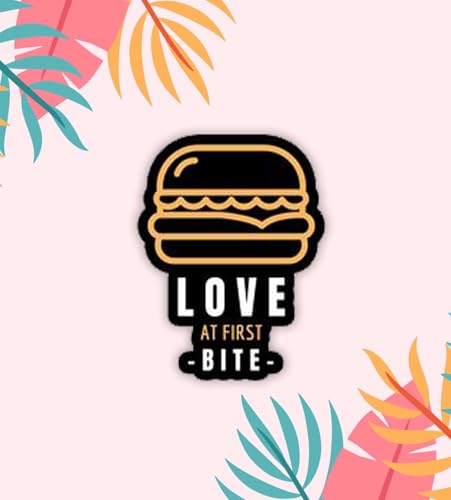 Image of Gift Me Bazar Fast Food Fridge Magnets for Refrigerator Stylish Decor | Home, Kitchen and Office Decoration | Best Souvenir Gift (Burger Love at First Bite)