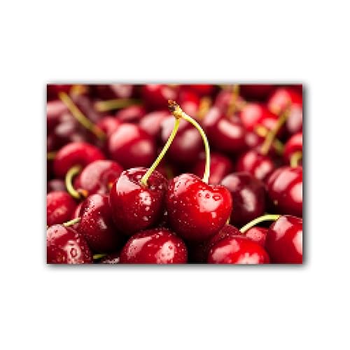 Art mural de baies et cerises sur toile de qualité premium 50x70cm x 3 - 2