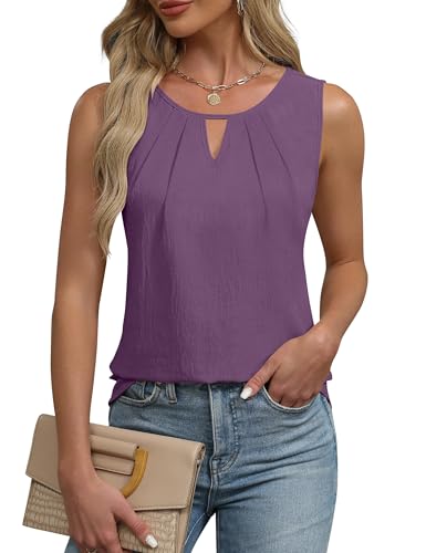 Cuptacc Top Damen Einfarbig Rundhals Spaghetti Top Sommer Elegant Lockere...