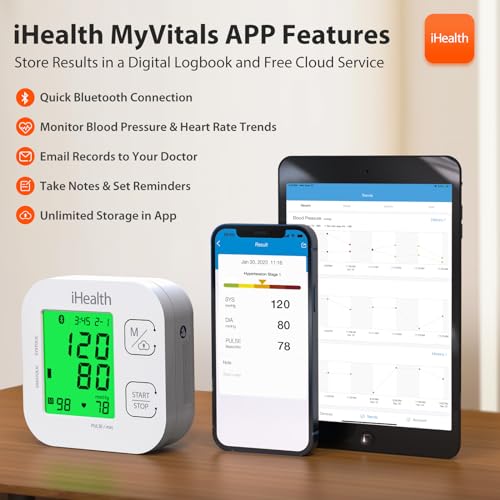Ihealth KN-550BT Track Smart Upper Arm Blood Pressure Monitor thumb #3