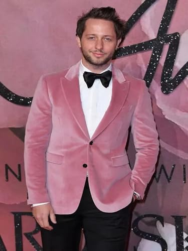 Velvet Blazer Jacket Two Button Lapel Casual Suit Men's Wedding Business Party Coat Fashion Slim Tuxedo4