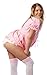ABDL Supply Pink Baby Doll Dress - Peek-A-Boo Diaper Dress (Pink)