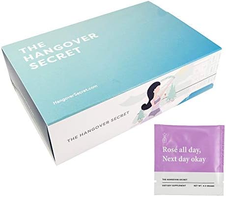 Hangover Secret | Pharmacist Developed Drink Mix for Recovery and Metabolism. Vitamins and Electrolytes for Rehydration. Caffeine-Free with Milk Thistle & NAC. Grape. (20pk)