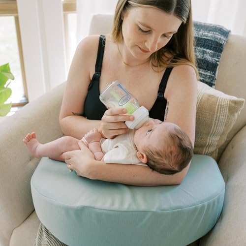 Dr. Brown's Nursing Pillow with Washable Cover, Breastfeeding Lap Support Pillow, Premium Memory Foam, Firm and Responsive, Storm Green by Dr. Brown's - Image 8