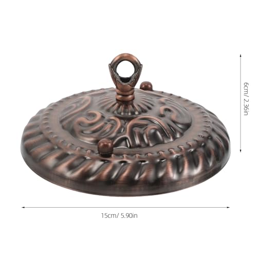 Rosace de suspension avec crochet support en fer cache-luminaire de plafond - 2