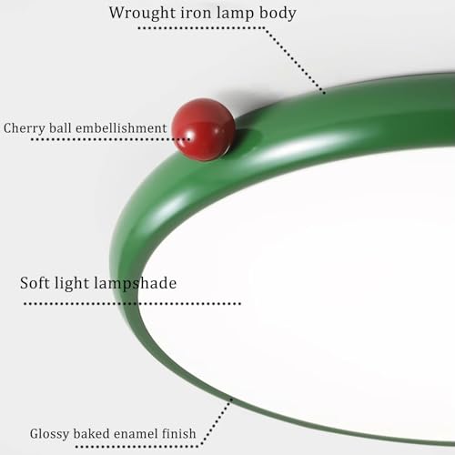 Lampe plafond LED dimmable de 3000K à 6500K avec télécommande métal vert - 3