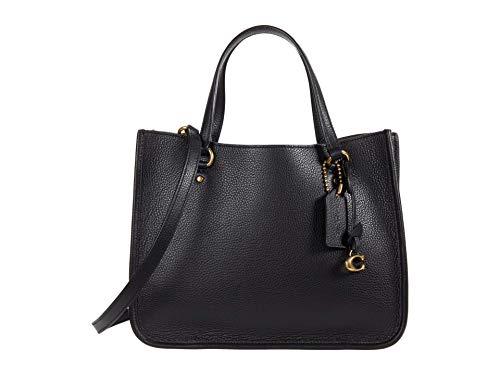 COACH Polished Pebble Leather Tyler Carryall 28 B4/Black One Size