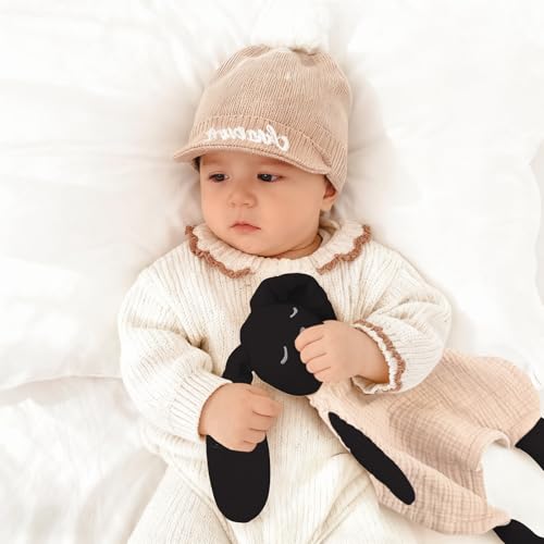 Image of lulumoon Baby Security Blanket Bunny: Snuggle Muslin Lovey for Travel & Daycare - Self-Soothe Lovie for Newborn Gift