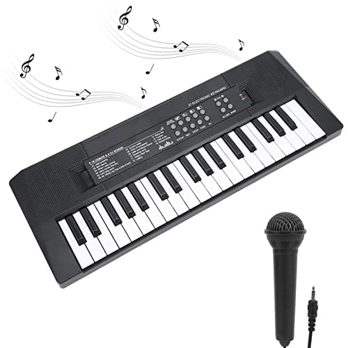 Pwshymi Mini Piano Numérique, 37 clés Piano électrique avec Microphone, Fonction d’enregistrement Clavier Musical pour… - Les Beatles, Paul McCartney, John Lennon, RIngo Starr, George Harrison Pwshymi Mini Piano Numérique, 37 clés Piano électrique avec Microphone, Fonction d'enregistrement Clavier Musical pour… – Image 3
