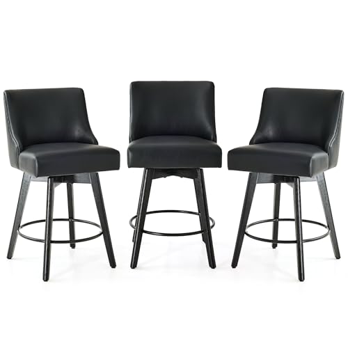 Vipbear 3-Piece Counter Height Swivel Bar Stools