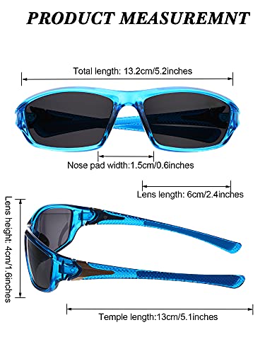 Image of Frienda 6 Pack Polarized Sport Sunglasses for Men Multipack Fit over Glasses Pack Lot Set Men's Sport Fishing Eyeglasses