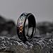 NUNCAD Black Mens Rings with Dichrolam Inlay, 8mm Tungsten Ring Band for Wedding/Engagement/Daily, Colorful Center, Beveled Edges, Comfort Fit Fashion Rings Jewelry Gift, Size 12