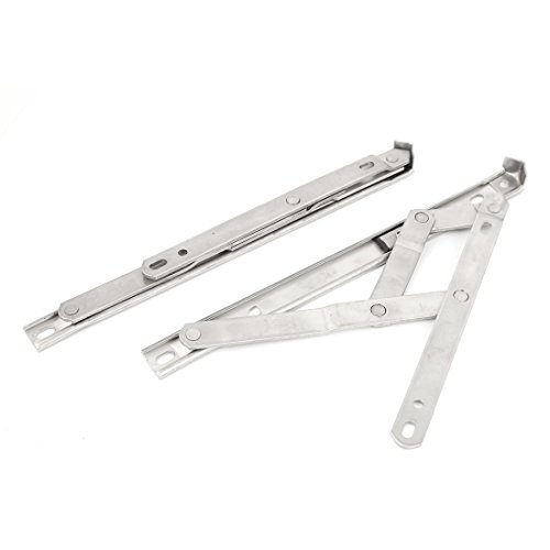 uxcell a15122800ux0667 Casement Window Interlock Stainless Steel Friction Hinge 10" Long (Pack of 2), Silver - Image 2