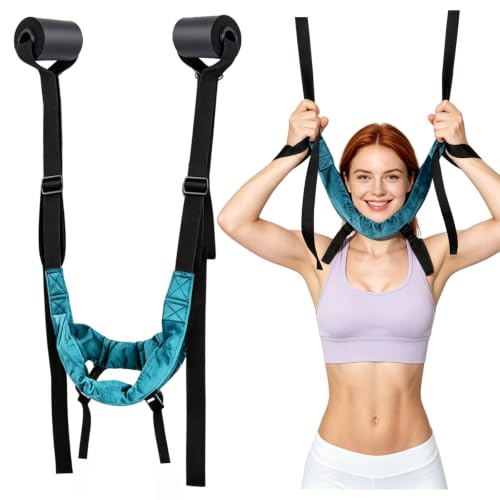 Cervical Neck Traction Device Over Door for Home Use Portable Neck Stretcher Hammock Decompression Home Physical Therapy