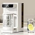 KOVIET CF02 10 Stage Reverse Osmosis Water Filter Countertop, 6-in-1 Hot Water RO Water Filtration System with Bottle, 3:1 Pure to Drain Ratio, Portable Water Filter, No Installation, White