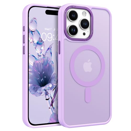 Coque iPhone 15 Pro Max MagSafe violet clair idéale pour sécuriser votre smartphone en voiture