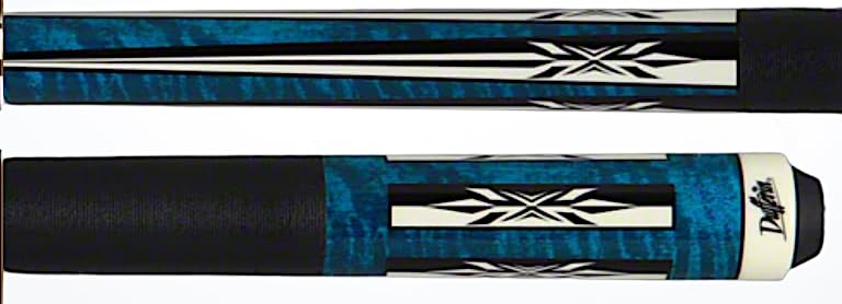 Taco de Billar Dufferin D360 Azul con Diseño Negro y Blanco miniatura 6