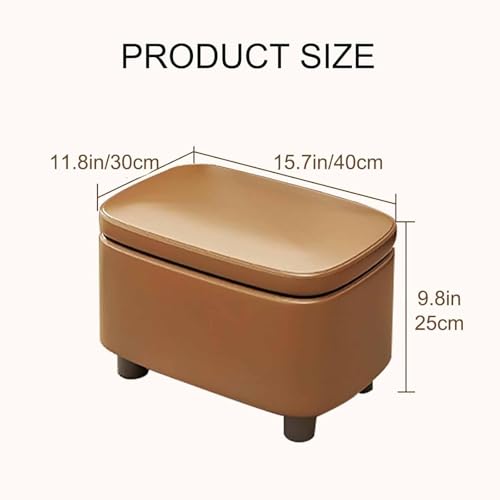 Pouf rond moderne et banc à chaussures compact pour entrée et salon - 3
