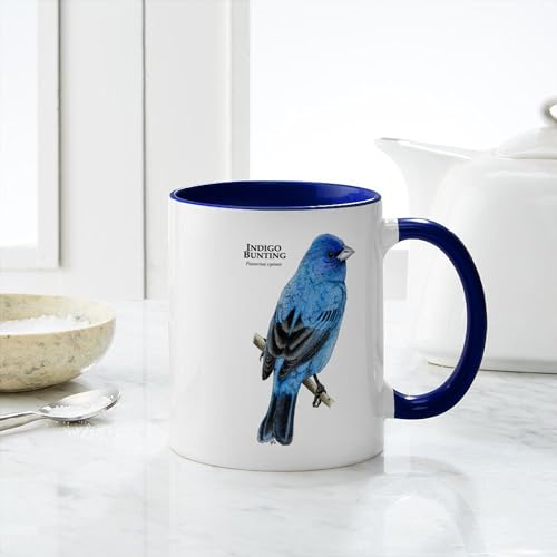 Taza de cerámica 11 oz CafePress Indigo Bunting miniatura 6