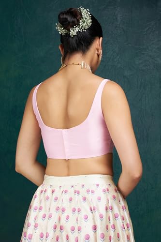 Image of Soch Womens Taffeta Solid Sleeveless Padded Blouse