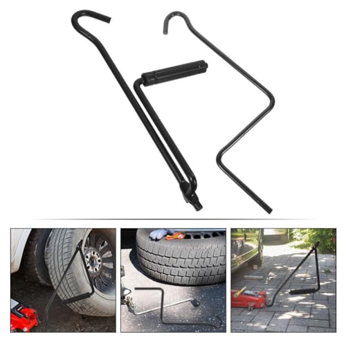 NIYANGLE 2 Pçs De Metal Aço Carro Caminhão Jack Lug Lidar Com Chave Ferramenta Reparo Automático Jac