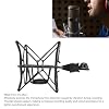 Generic Microphone Shock Mount Zinc Alloy Anti Vibration Secure Support for Recording Station Studio Fits Most Condenser Microphones (Black) #1