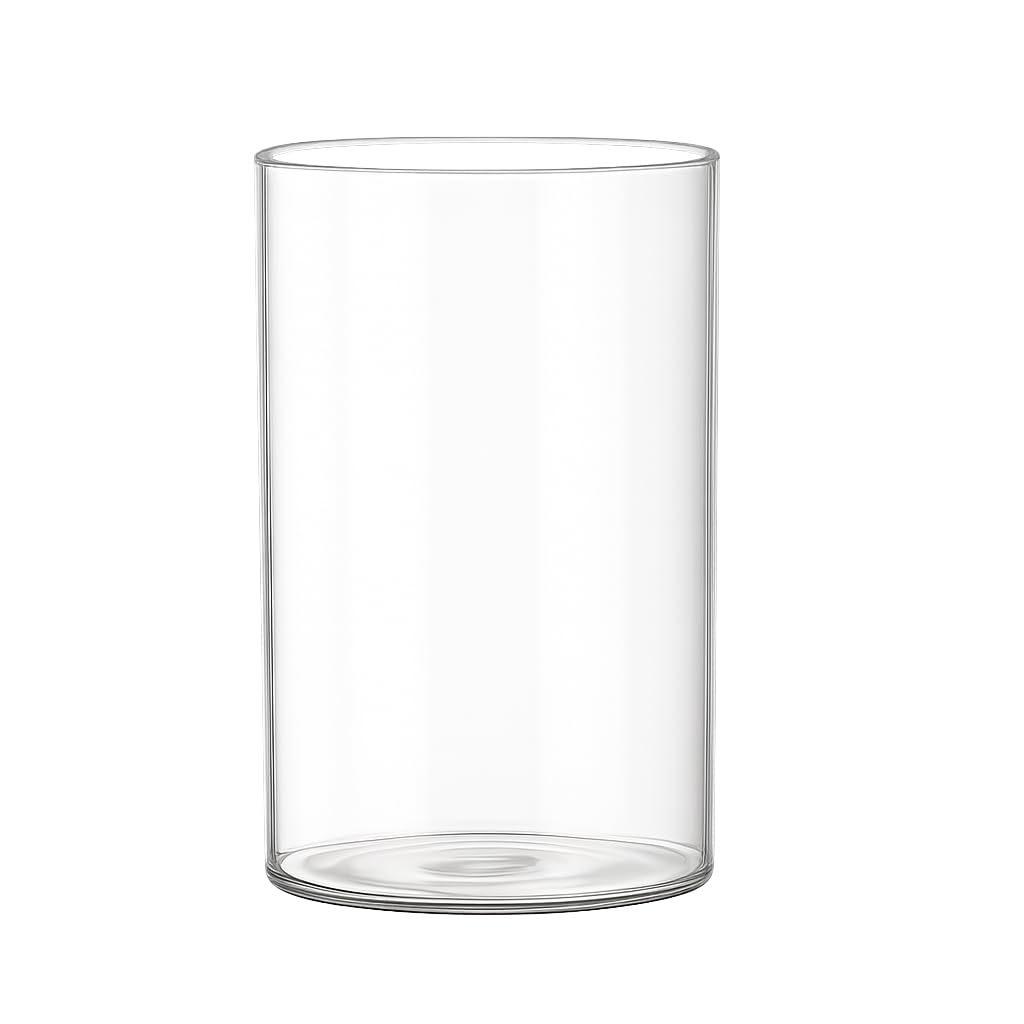 2 PCS PET Plastic Clear Vases Cylinder Transparent Flower Bucket Faux Glass Vase Hydroponic Plant Container Florist Conditioning Bucket (Large)