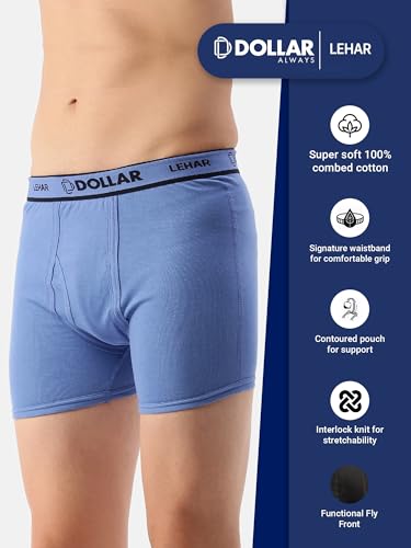 Image of Dollar Lehar Mens Combed Cotton Trunk - Actual Colour May Vary