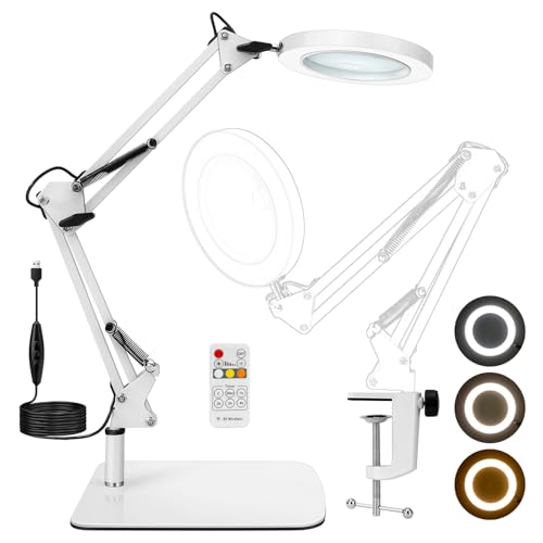 10X Magnifying Glass with Light and Stand
