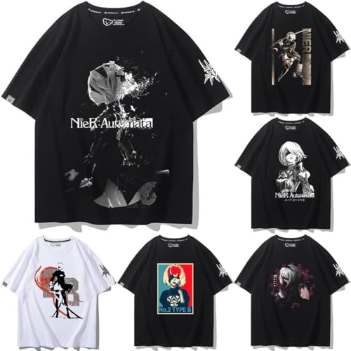 [{] NieR j[AI[g}^ 2B TVc  nB^ RXvߑ T shirt Y WHITE BLACKRXvߑ ĕ ۋ 㒅 Ci[Vc    Q[ v[g jp (A,M)