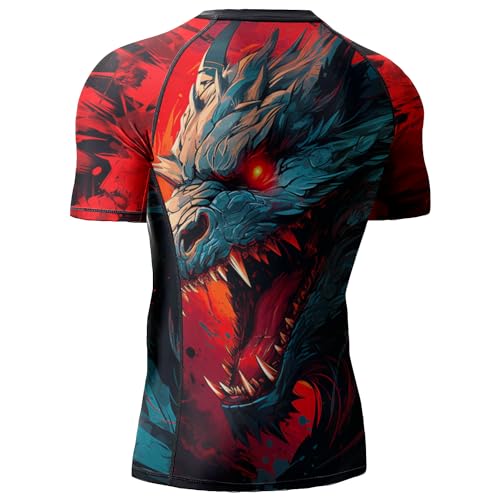 Compression Shirt Breathable Fabric, Mens Rash Guard Short Sleeve, Rash Guard Jiu Jitsu Breathable Fabric3
