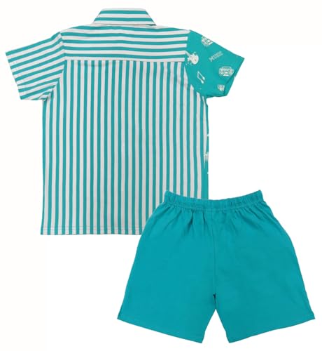 Image of Clothe Funn Boys Printed Cotton Half Sleeves T-Shirt & Shorts Set