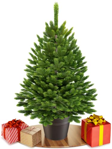 ArtiTree Künstlicher Weihnachtsbaum im Topf 60 cm – Nordfichte – Ansicht 1