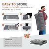 ATORPOK SHOP Camp Beds for Adults with Cushion, Portable Tent Comfortable Travel Camping Cot for Sleeping, cot with Carry Bag Supports 450 lbs (Gray)