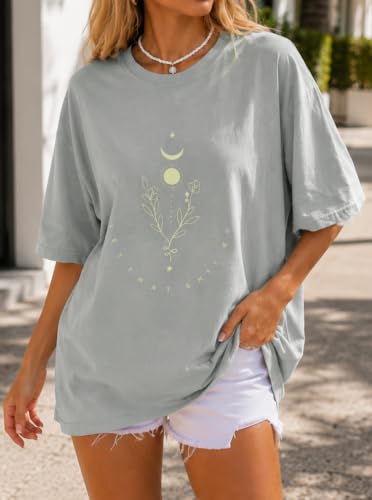 Image of Remidoo Oversized Graphic Tshirts for Women Casual Loose Fit Short Sleeve Tee