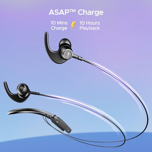 Image of boAt Rockerz 238 Pro, 20H Battery, ENx, Beast Mode, Vibration Alert, ASAP Charge, Dual Pairing, Bluetooth Neckband, Wireless with Mic Earphones (Active Black)