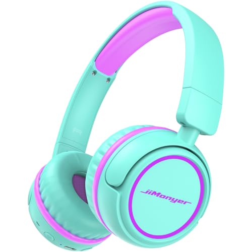 Kinder-Bluetooth-Kopfhörer, 80 Stunden Spielzeit, leichte, kabellose Kopfhörer für Kinder, 85/94 dB sichere Lautstärkebegrenzung, Bluetooth 5.4, integriertes Mikrofon, Kinder-Kopfhörer für Schule