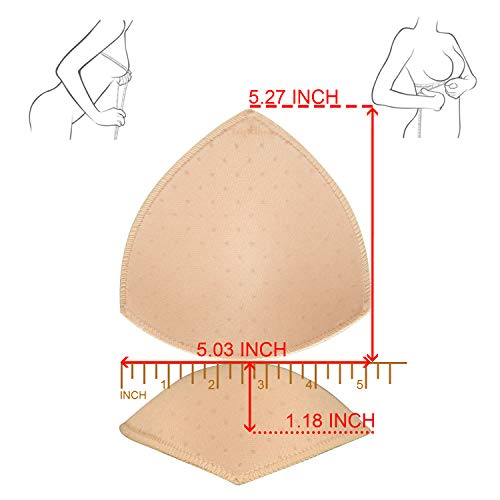 SKENGWEL 5 Paar BH-Pads, Einsätze, Sport-BH-Cups, Einsätze, abnehmbare Brustvergrößerungen, Einsätze für Damen, Bikini, Badeanzug (5 Paar (2 X Beige, 2 X Schwarz, 1 X Weiß))