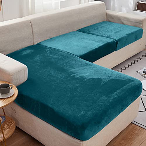 Rosnek Sofa Cushion Covers, Stretch Velvet Sofa Seat Cover for 2 Seater
