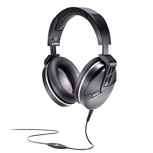 Ultrasone Performance 820 Headphones in Black. Professional Audio Accessory for Music, Calls and The Studio. S Logic Technology. with Microphone, Remote Control and Transportation Bag.