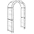 SAFAVIEH Outdoor Collection Pagan Antique Dark Green Wrought Iron Arch Garden Arbor