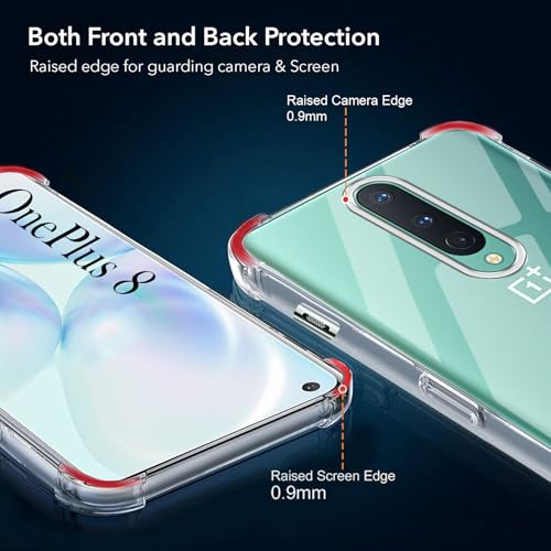Image of Jkobi Back Cover for OnePlus 8 (Shockproof Crystal Clear Anti Yellow Case | Drop & Camera Protection | Hard Polycarbonate)