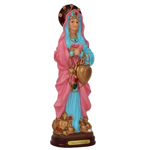Figura Decorativa María Dolorosa en Resina de 12 pulg. miniatura 3