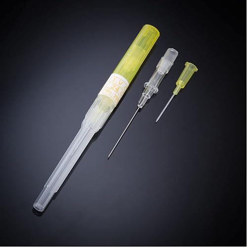 Miniatura 2 de 50 agujas de perforación de catéter, agujas huecas de 0.94 oz, agujas IV con catéter para el cuerpo, kit de piercings para oreja, nariz, labio,