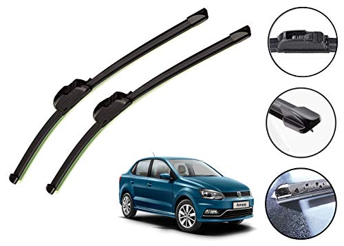 Image of Auto Hub Car Wiper Blades Compatibility With Volkswagen Ameo - Set of 2 Pcs (D-24,P-16)