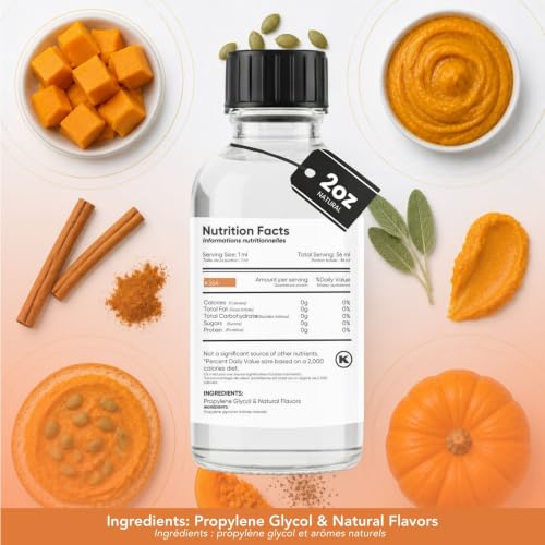 Image of Natural Pumpkin Extract for Baking, Beverages, Desserts, Cakes & More